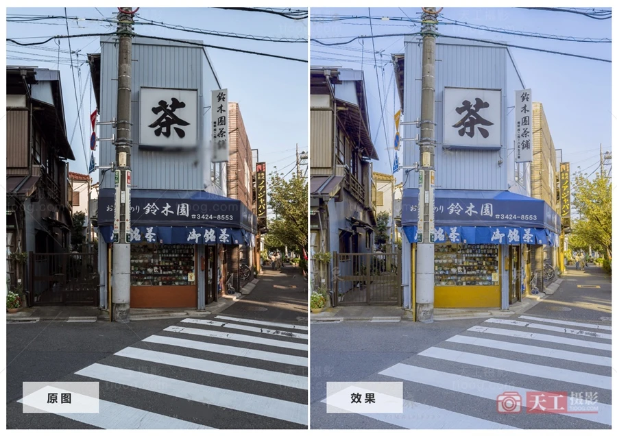 清新日系黄调城市街头拍摄 天工17号预设 4款 [XMP+DNG]