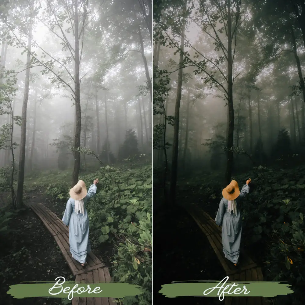 价值$25 柔和绿色调电影人像滤镜 Soft Green Lightroom 调色预设 [10款/xmp+dng]