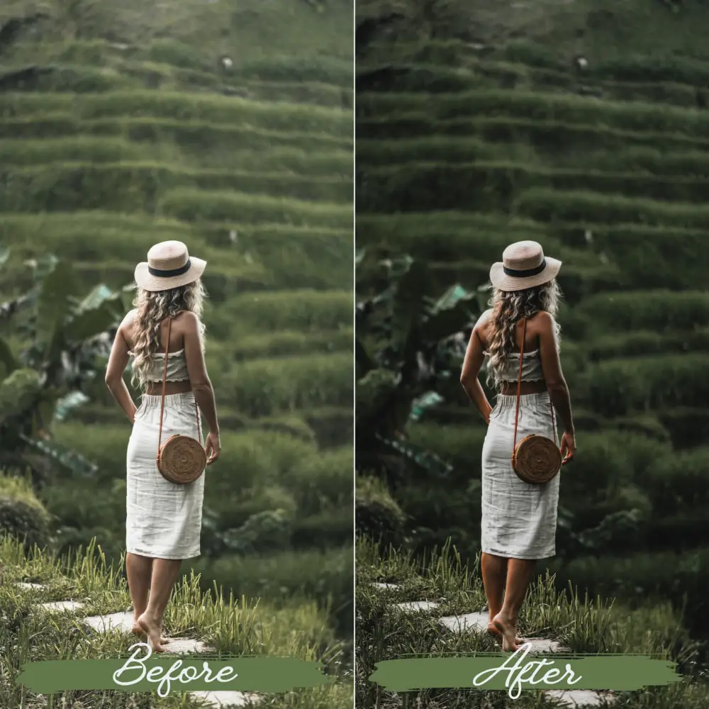 价值$25 柔和绿色调电影人像滤镜 Soft Green Lightroom 调色预设 [10款/xmp+dng]