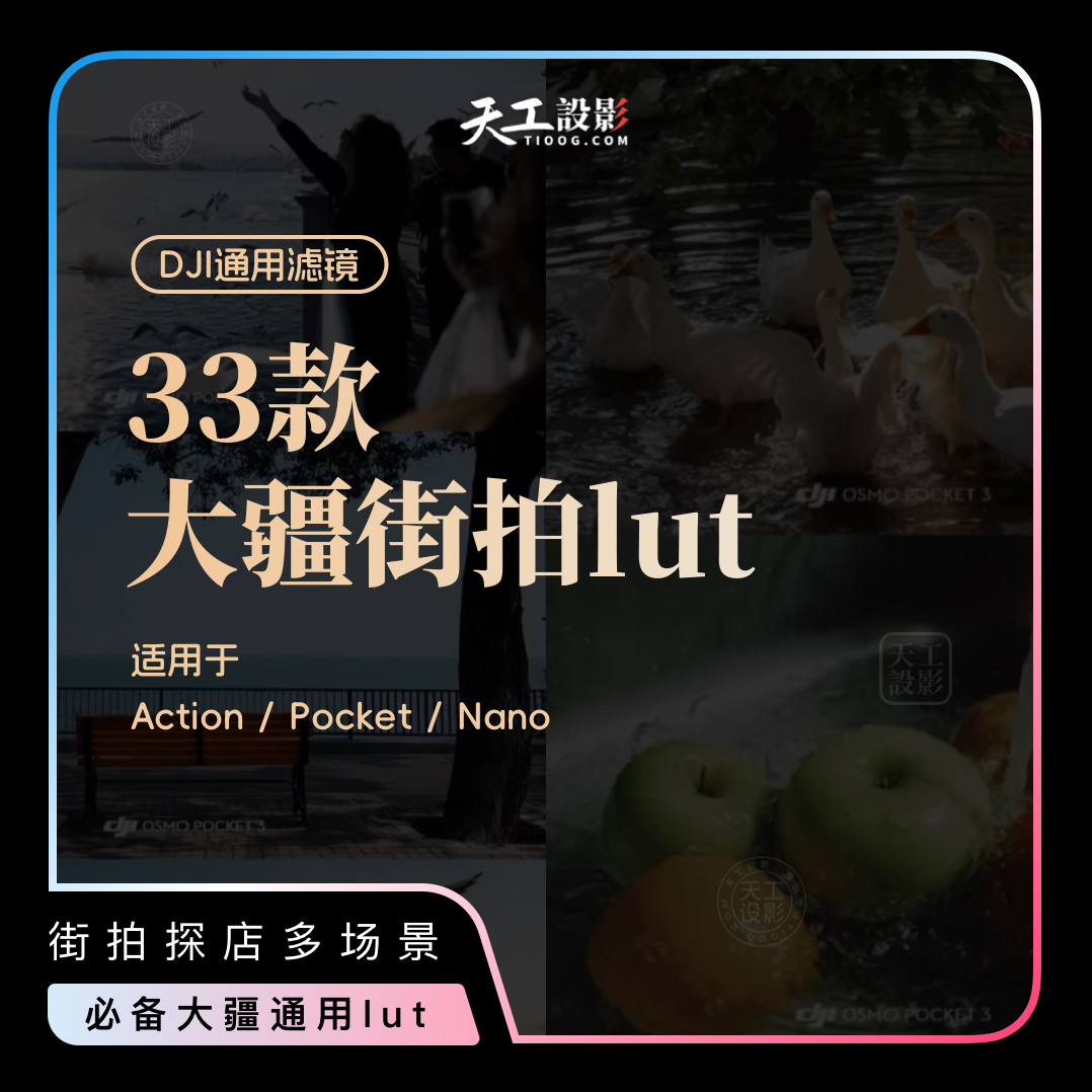 33款大疆Poctet/Action系列Lut合集
